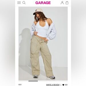 Garage Beige Wide Leg Pants